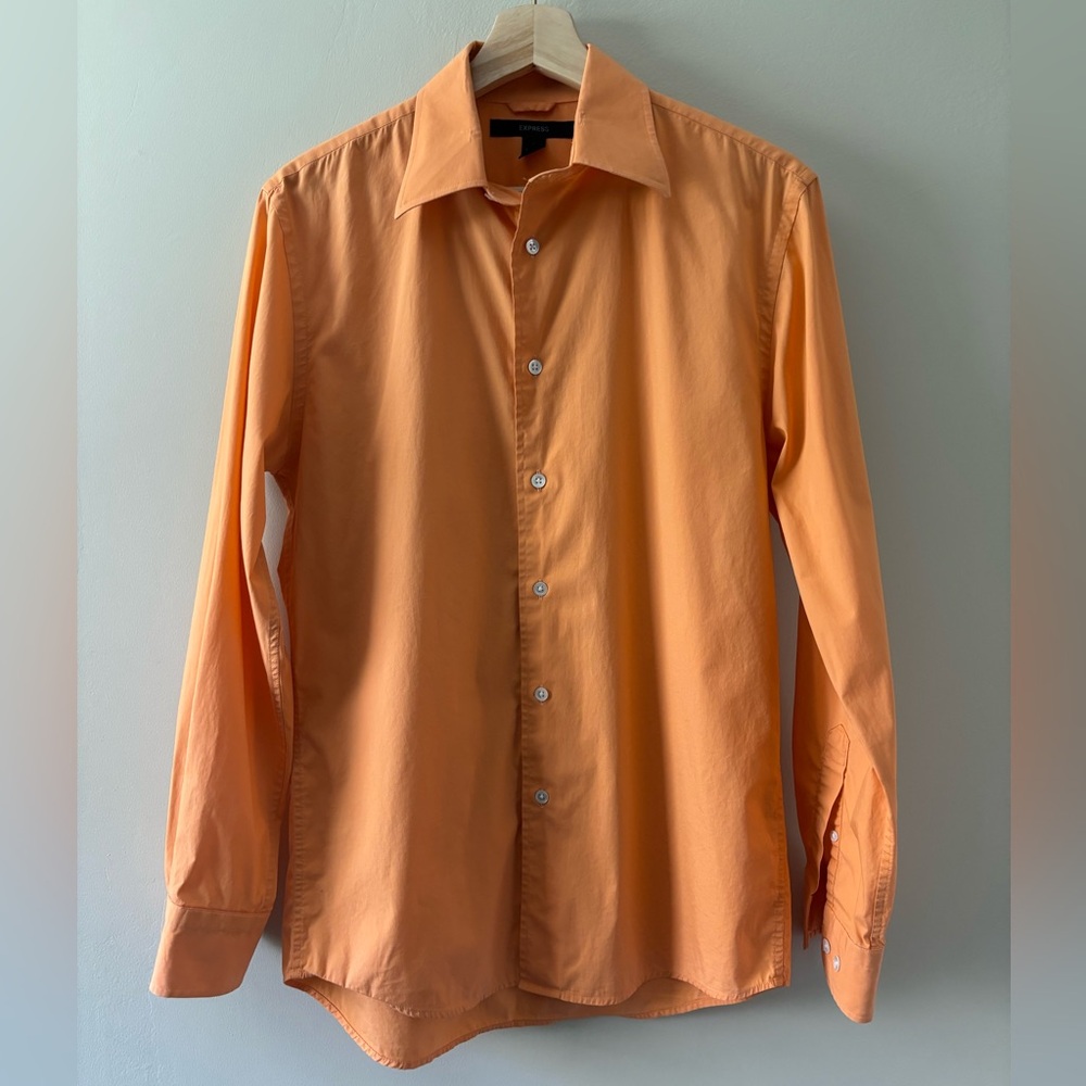 Express - Modern Fit Stretch Long Sleeve Dress Shirt - S
